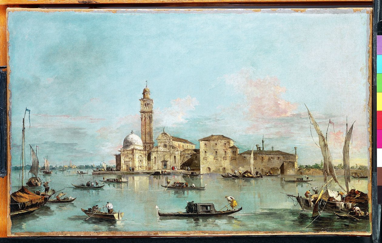 La isla de San Michele, Venecia de Francesco Guardi