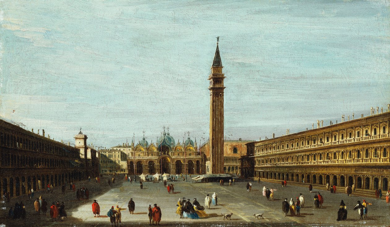 La Piazza San Marco, Venecia mirando al este de Francesco Guardi