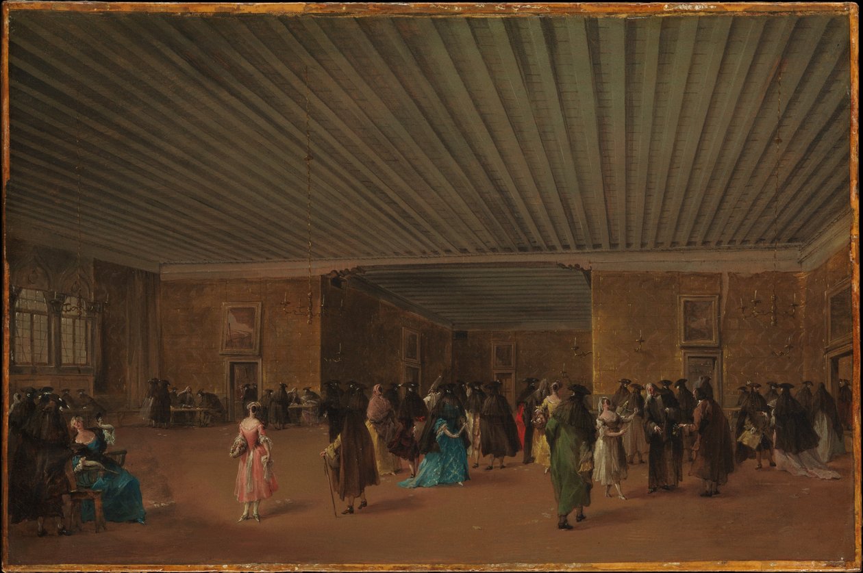 El Ridotto Pubblico en el Palazzo Dandolo de Francesco Guardi
