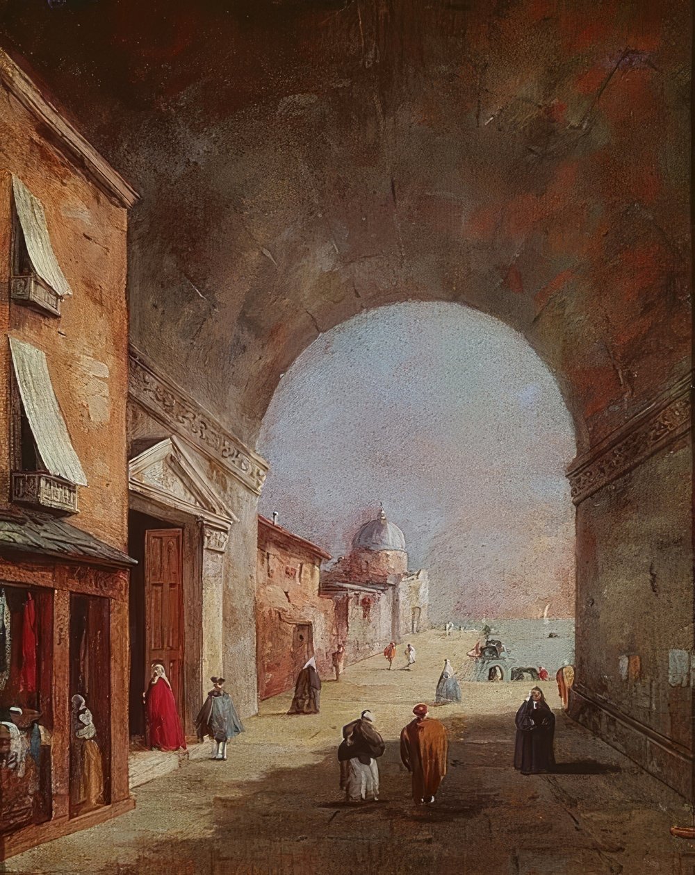 Escena veneciana de Francesco Guardi