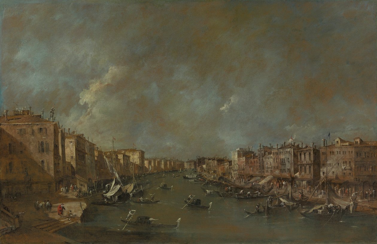 Vista del Gran Canal desde el Ponte di Rialto de Francesco Guardi
