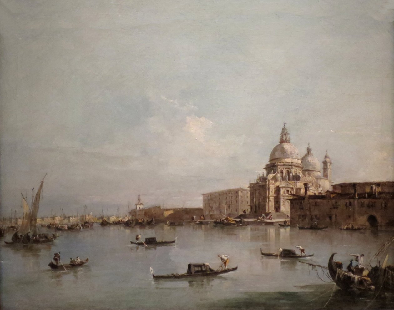 Vista de Santa Maria della Salute con la Dogana di Mare de Francesco Guardi