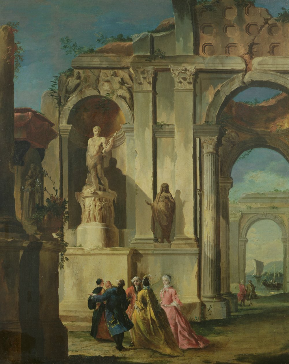 Visita a las ruinas de Francesco Guardi
