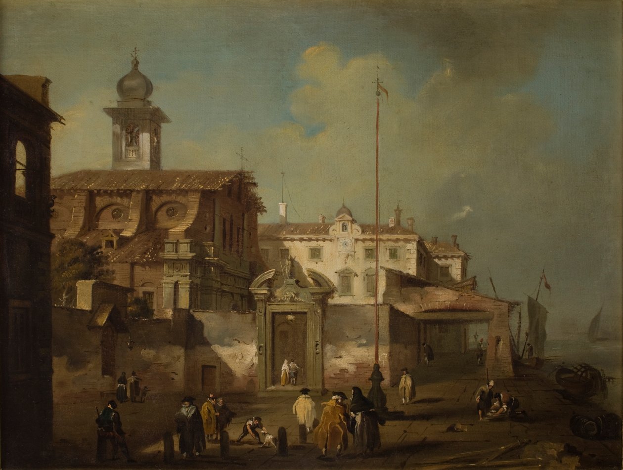 Vista de una ciudad italiana de Francesco Guardi