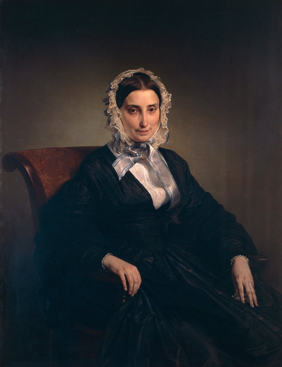 Retrato de Teresa Borri (segunda esposa de Alessandro Manzoni) por Francesco Hayez de Francesco Hayez