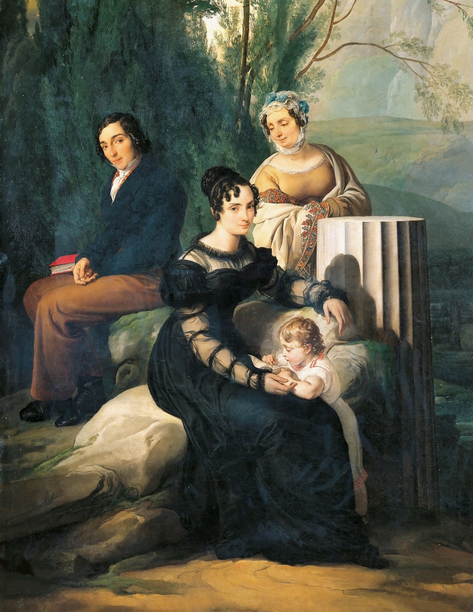Retrato de la familia Borri Stampa, 1822 de Francesco Hayez