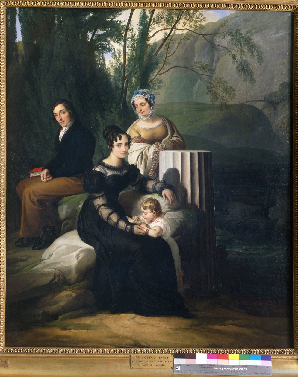 Retrato de la familia Borri Stampa de Francesco Hayez