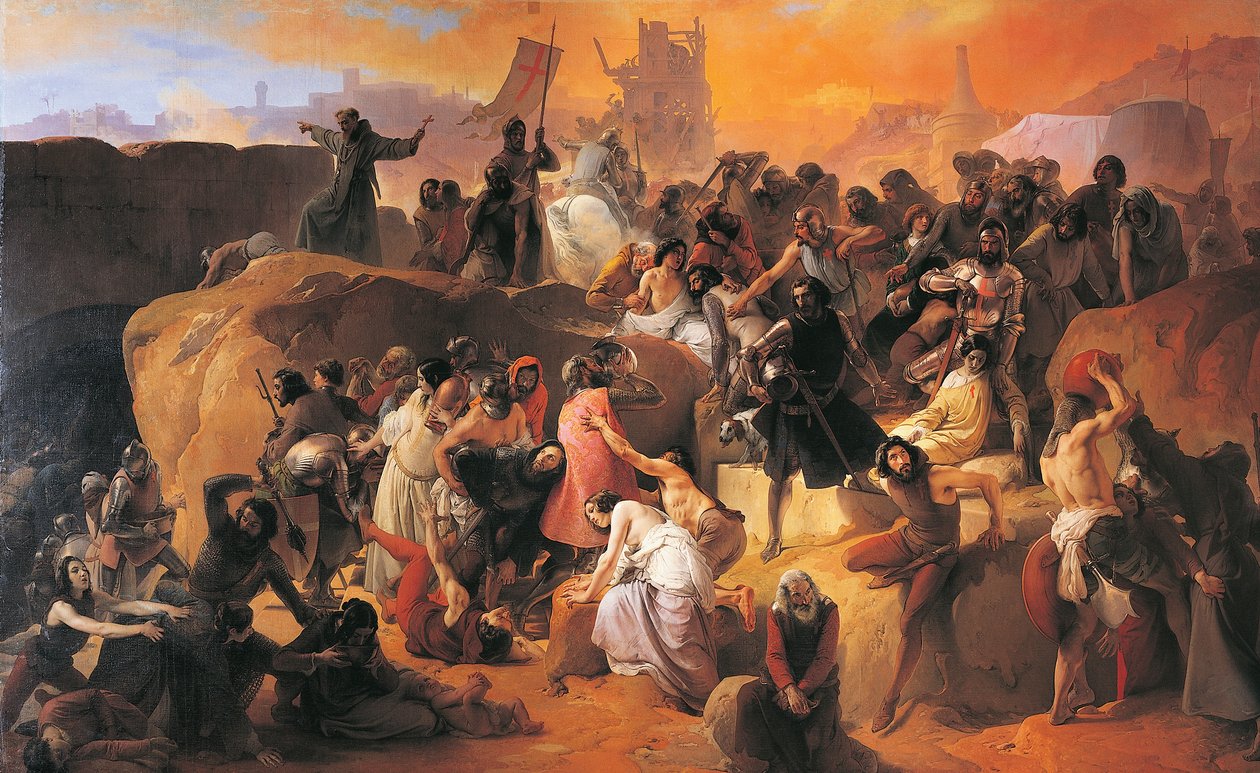 La Sed Sufrida por los Primeros Cruzados en Jerusalén (detalle) de Francesco Hayez
