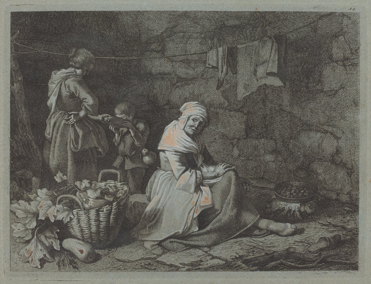 Interior de una casa de Francesco Londonio
