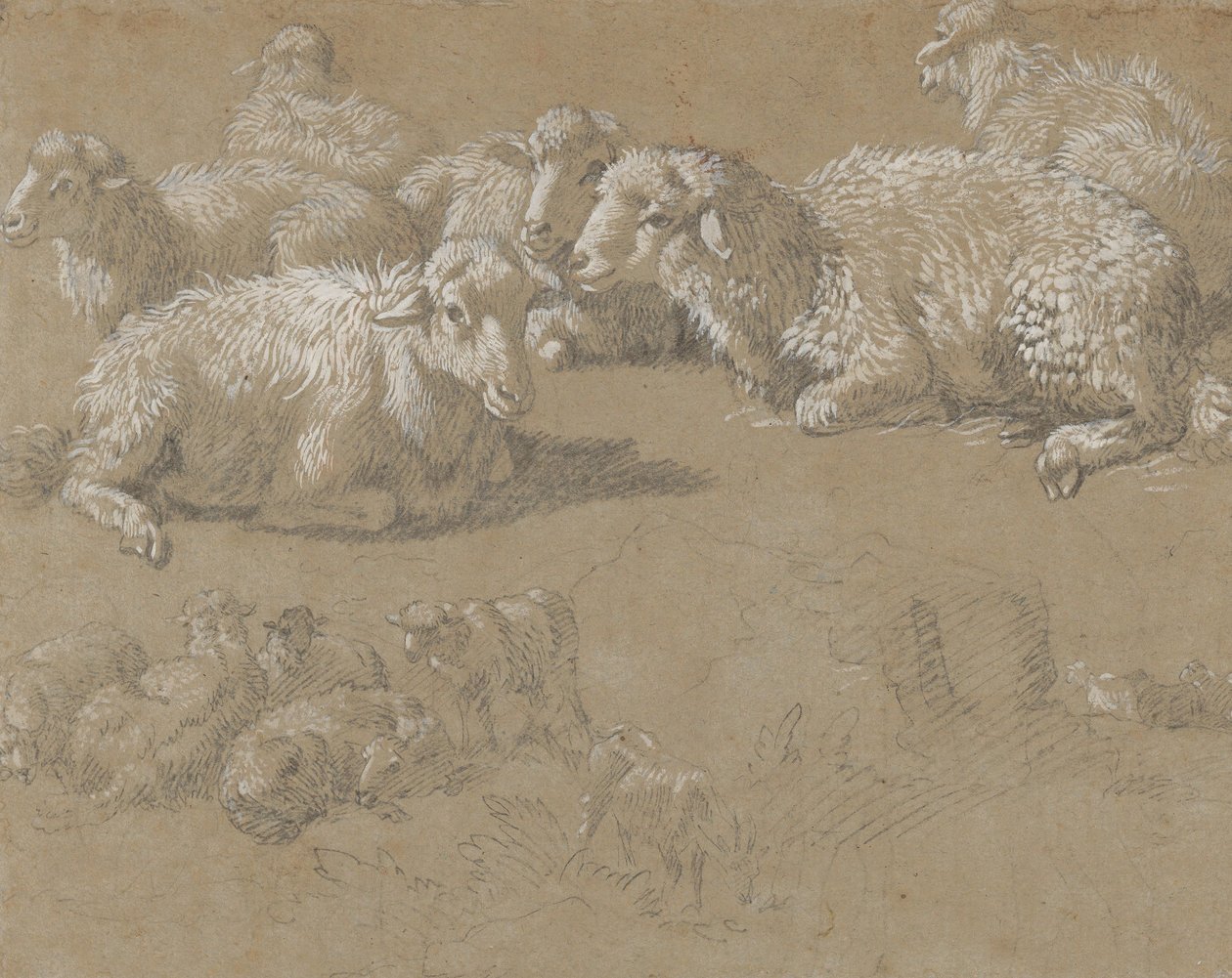 Oveja Reclinada en un Paisaje, 1759-82 de Francesco Londonio