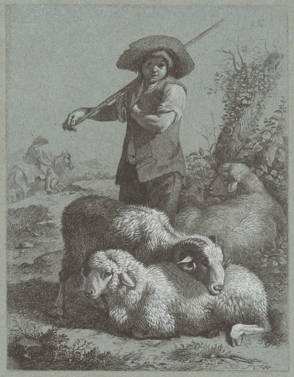 Pastor con ovejas, 1764 de Francesco Londonio