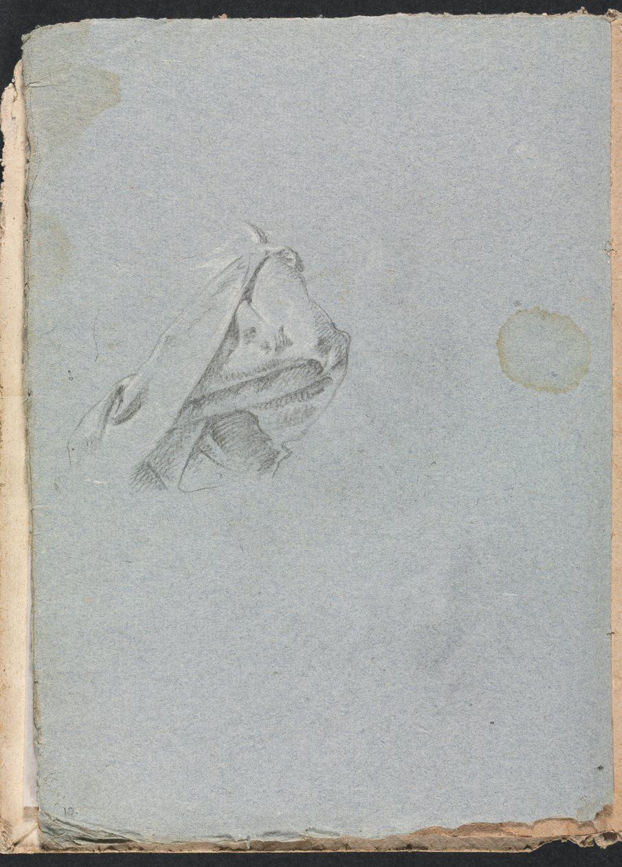 Cuaderno de Bocetos de Verona: Estudio de Drapería página 10, 1760 de Francesco Lorenzi