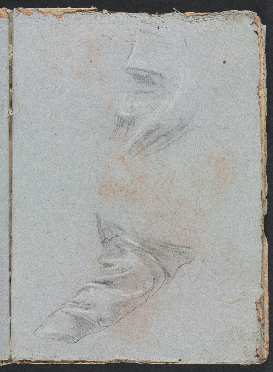Cuaderno de bocetos de Verona: Estudio de drapeado (detalle) de Francesco Lorenzi