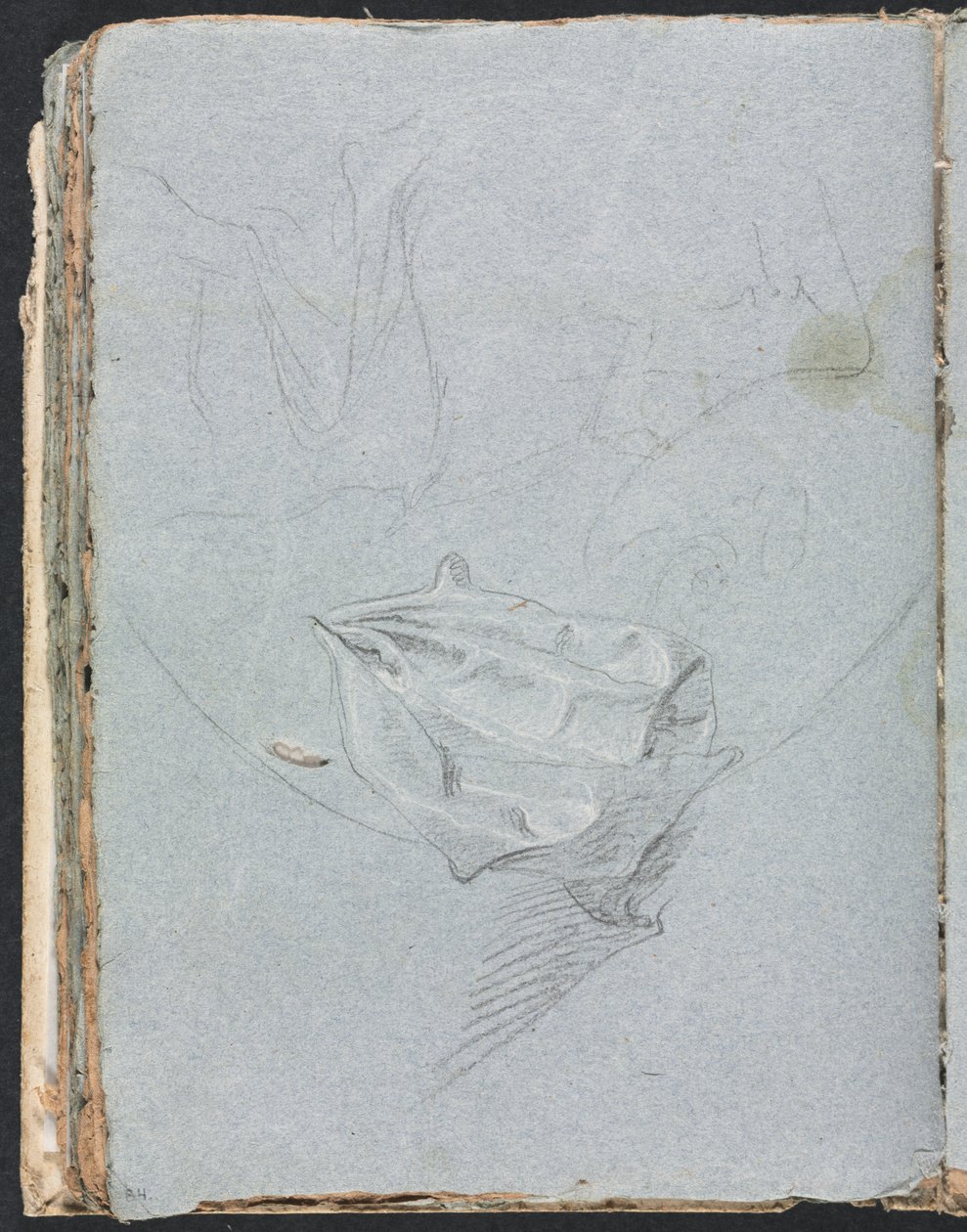 Cuaderno de bocetos de Verona: estudio de drapeado página 84, 1760 de Francesco Lorenzi