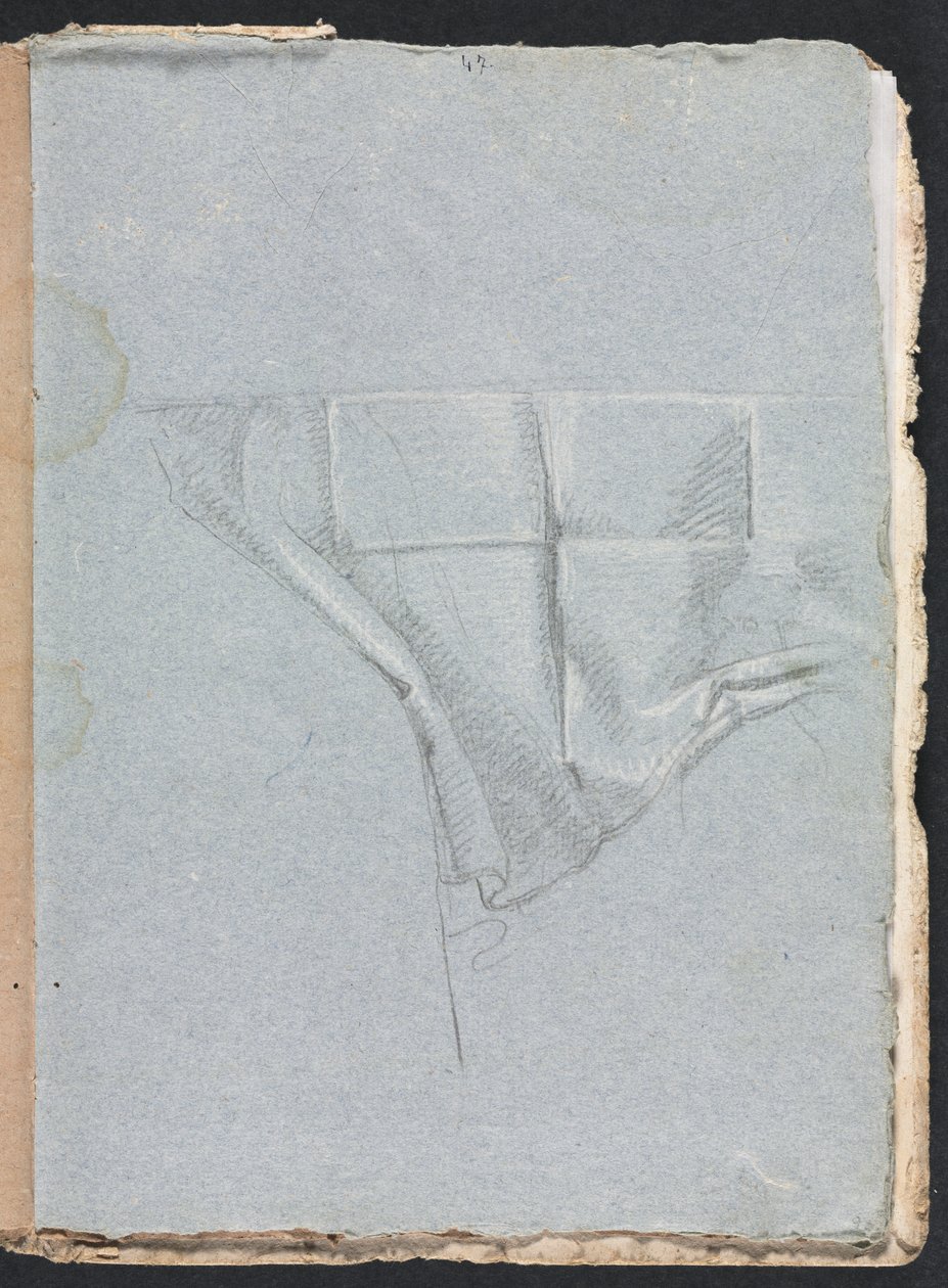 Cuaderno de bocetos de Verona: Estudio de drapeado página 93, 1760 de Francesco Lorenzi