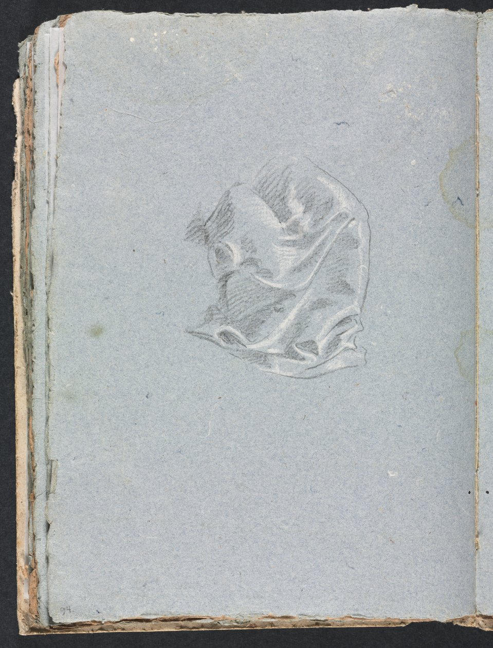 Cuaderno de bocetos de Verona: Estudio de drapeado página 94, 1760 de Francesco Lorenzi