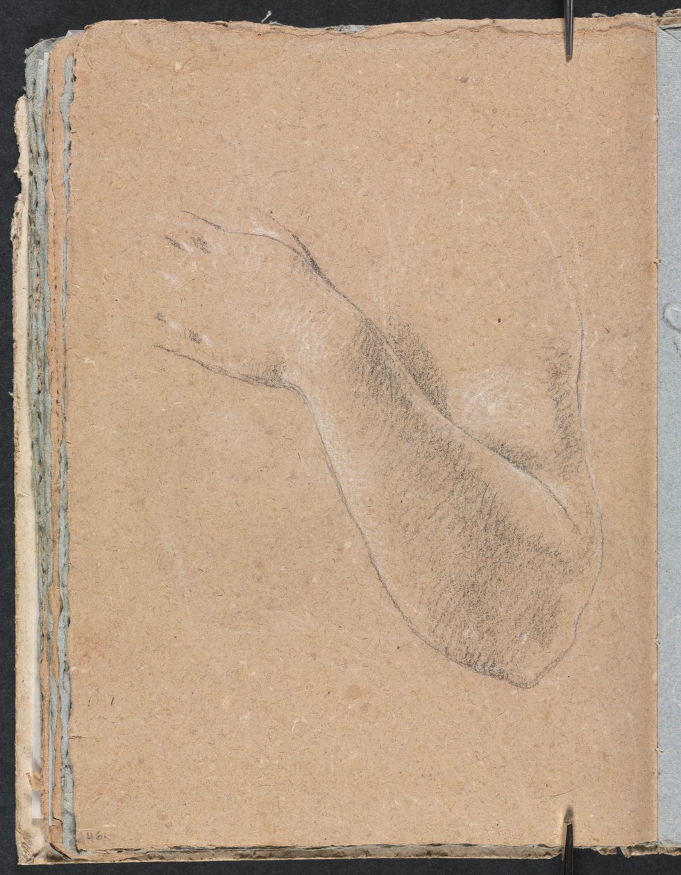 Cuaderno de bocetos de Verona: Brazo izquierdo y mano página 46, 1760 de Francesco Lorenzi