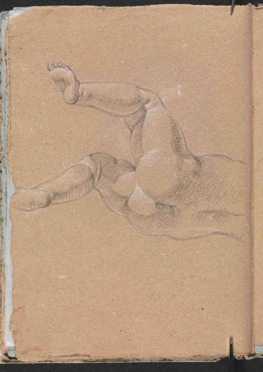 Cuaderno de bocetos de Verona: Putto (mitad inferior del cuerpo) (página 24) de Francesco Lorenzi