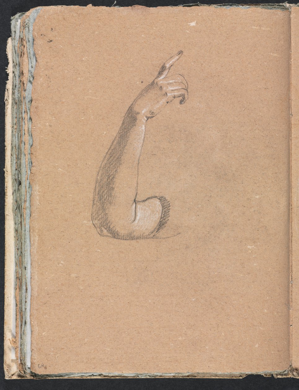 Cuaderno de bocetos de Verona: Brazo y mano derecha (página 66) de Francesco Lorenzi