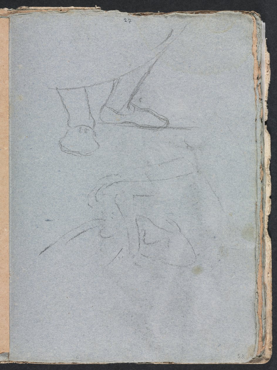 Cuaderno de bocetos de Verona: Estudio de pies, página 53, 1760 de Francesco Lorenzi