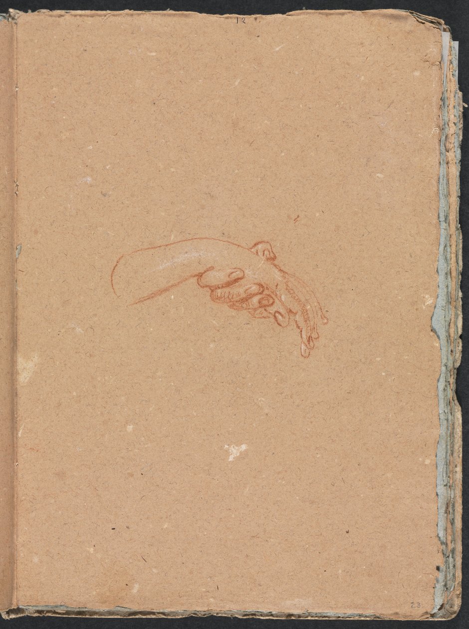 Cuaderno de bocetos de Verona: Estudio de manos página 23, 1760 de Francesco Lorenzi