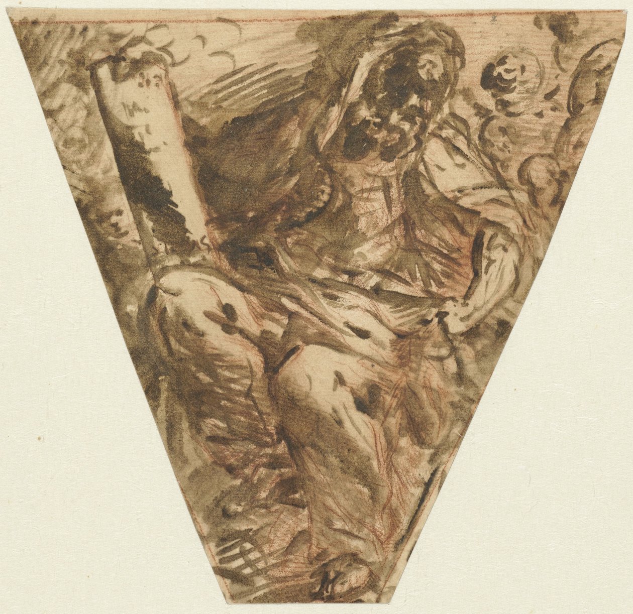 Relleno de Zwik con un apóstol sentado de Francesco Maffei (attributed to)