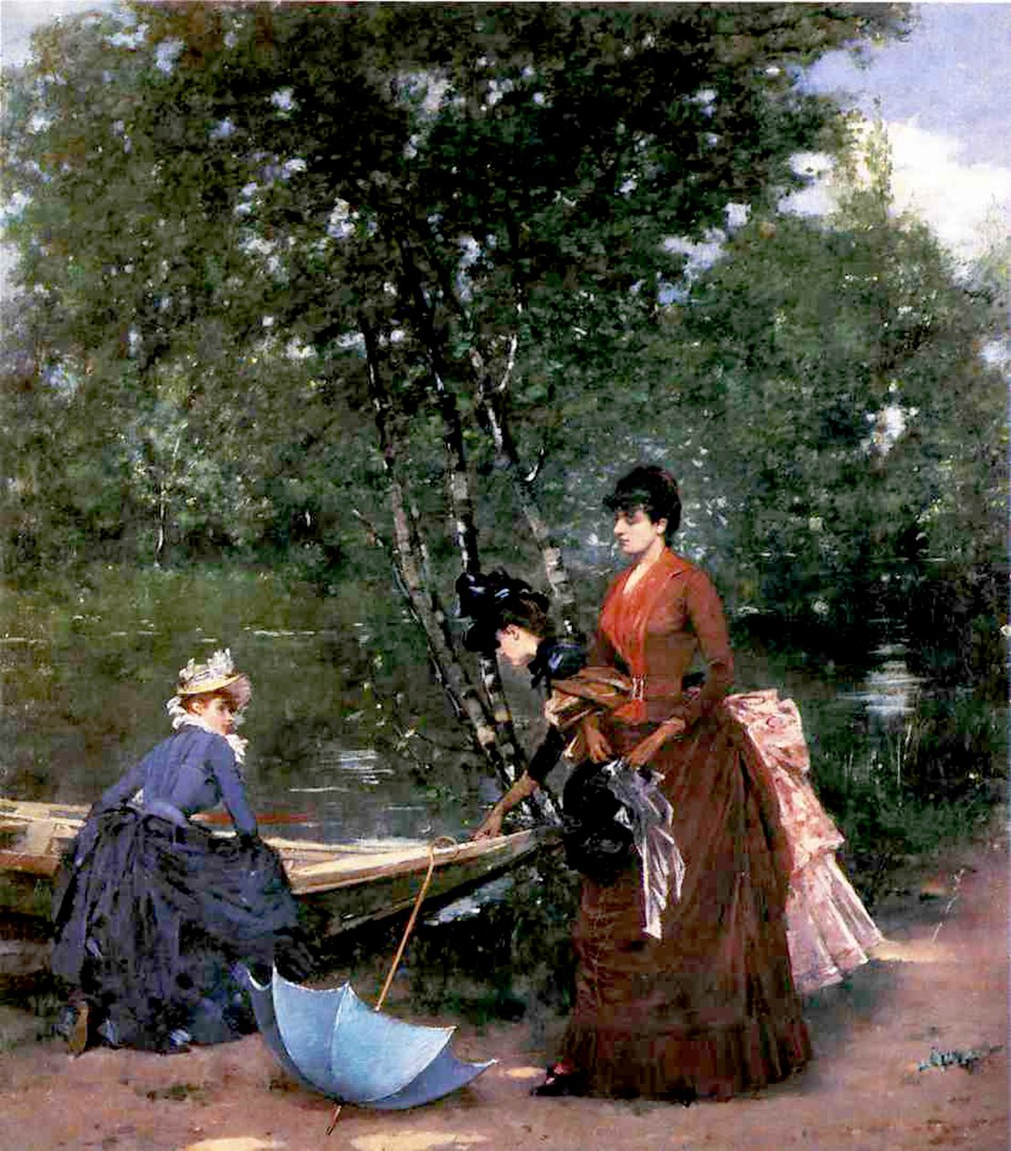 Damas en el Bois de Boulogne, París de Francesco Miralles Galaup