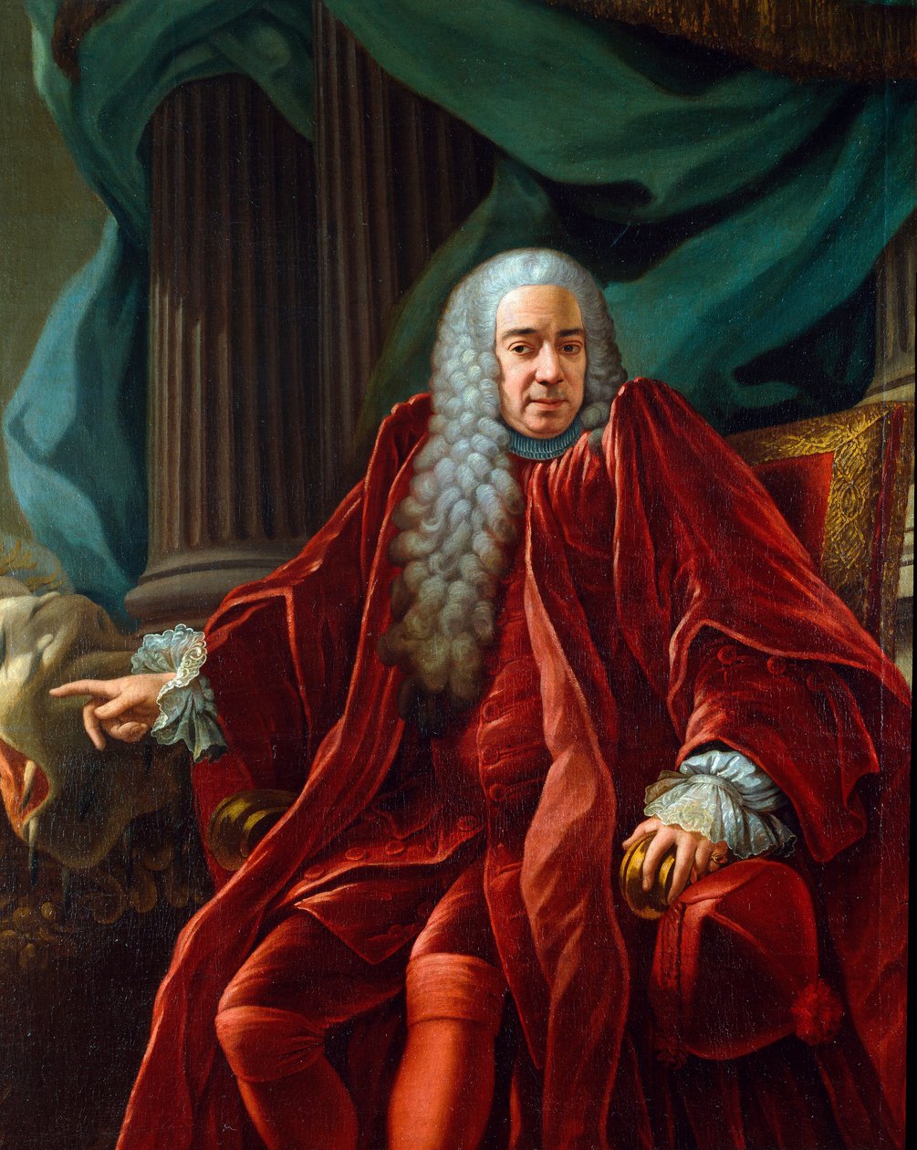 Retrato de Agostino Viale (1692-1777) dux de la República de Genes de 1750 a 1752 Pintura de Francesco Narice (ca. 1719-1785) 1750 aprox. Sol. 153x122 cm Sestri Levante, Galleria Rizzi de Francesco Narice
