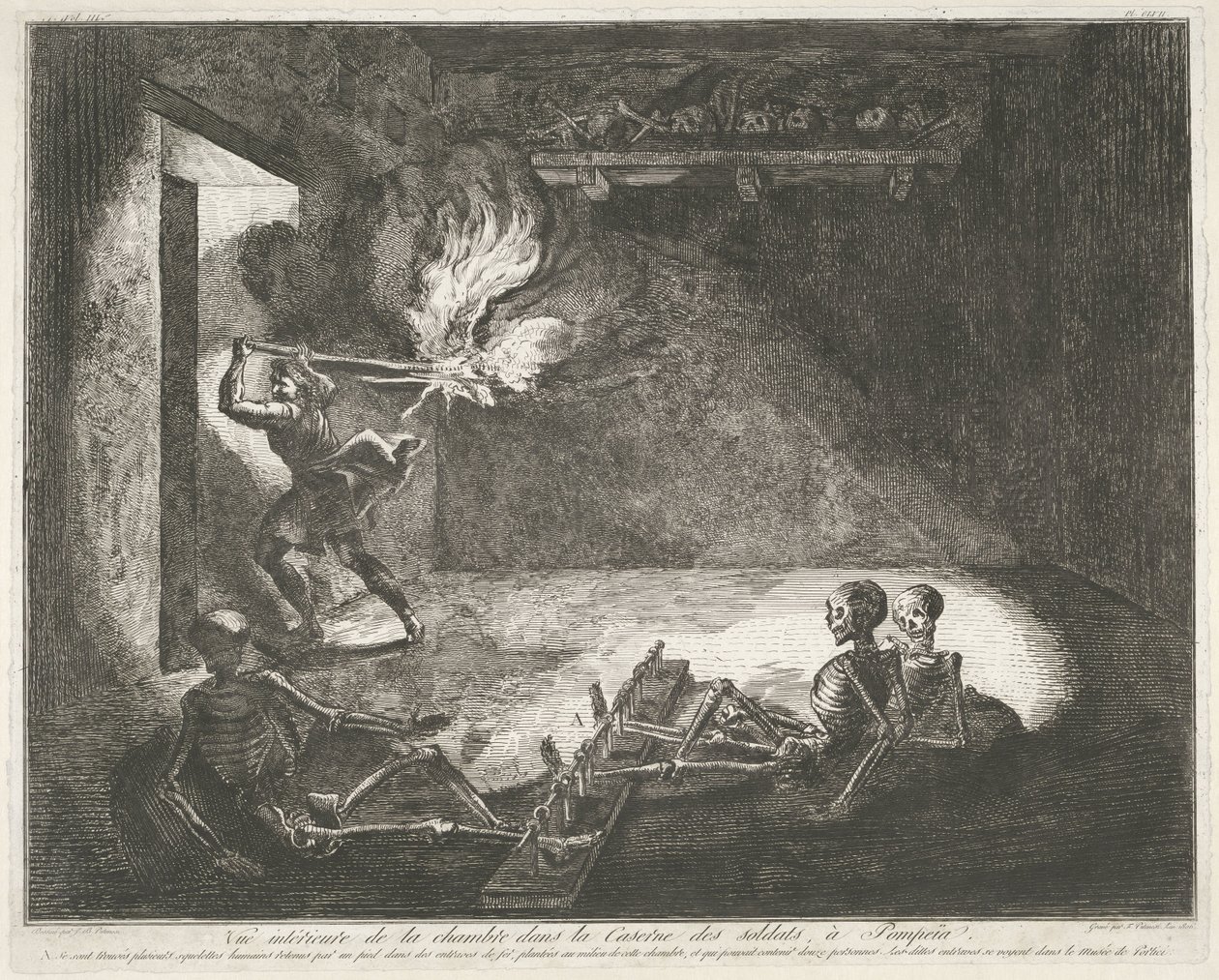 Soldatenkazerne te Pompeya Antigüedades de Magna Graecia (título de la serie) de Francesco Piranesi