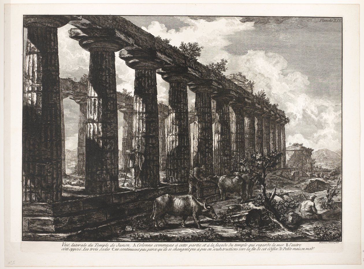 Templo de Atenea en Paestum De tempel van Juno de Francesco Piranesi
