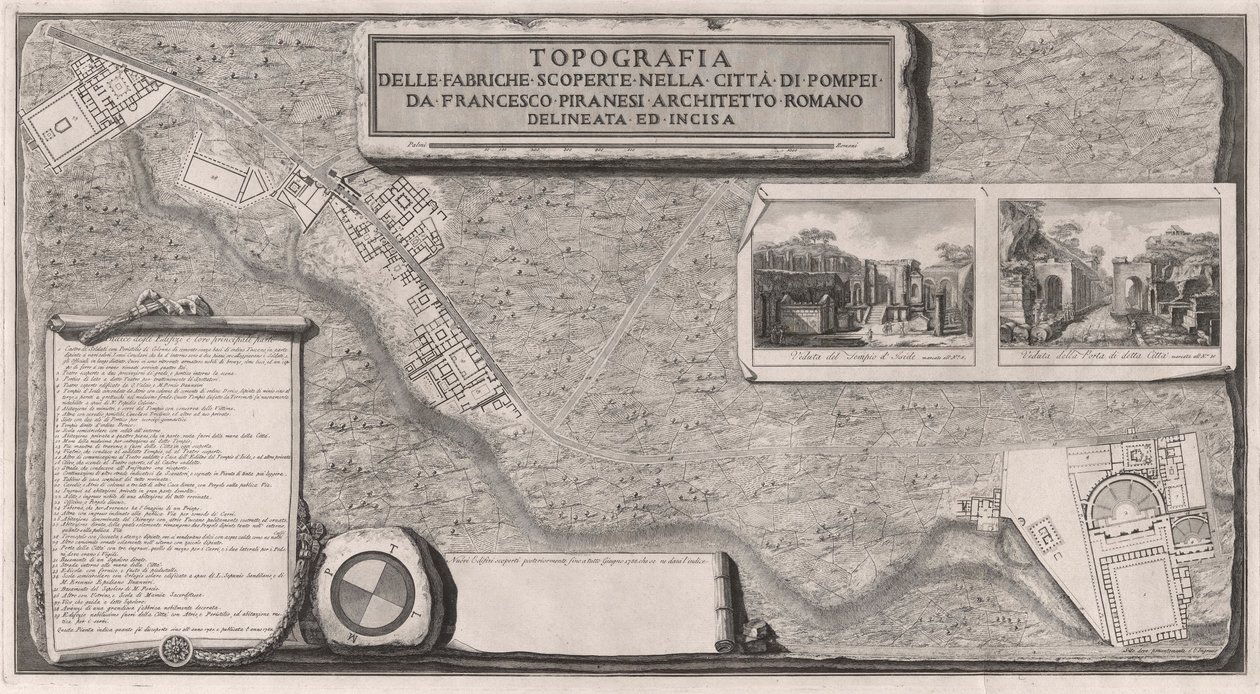 ¿Topografía de las fábricas descubiertas en la ciudad? de Pompeya de Francesco Piranesi