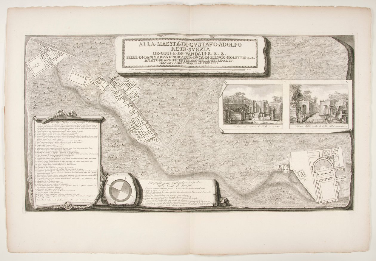 ¿Topografía de las fábricas descubiertas en la ciudad? de Pompeya de Francesco Piranesi