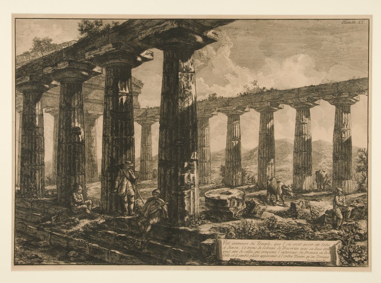Vista interior del Templo, que el de Francesco Piranesi