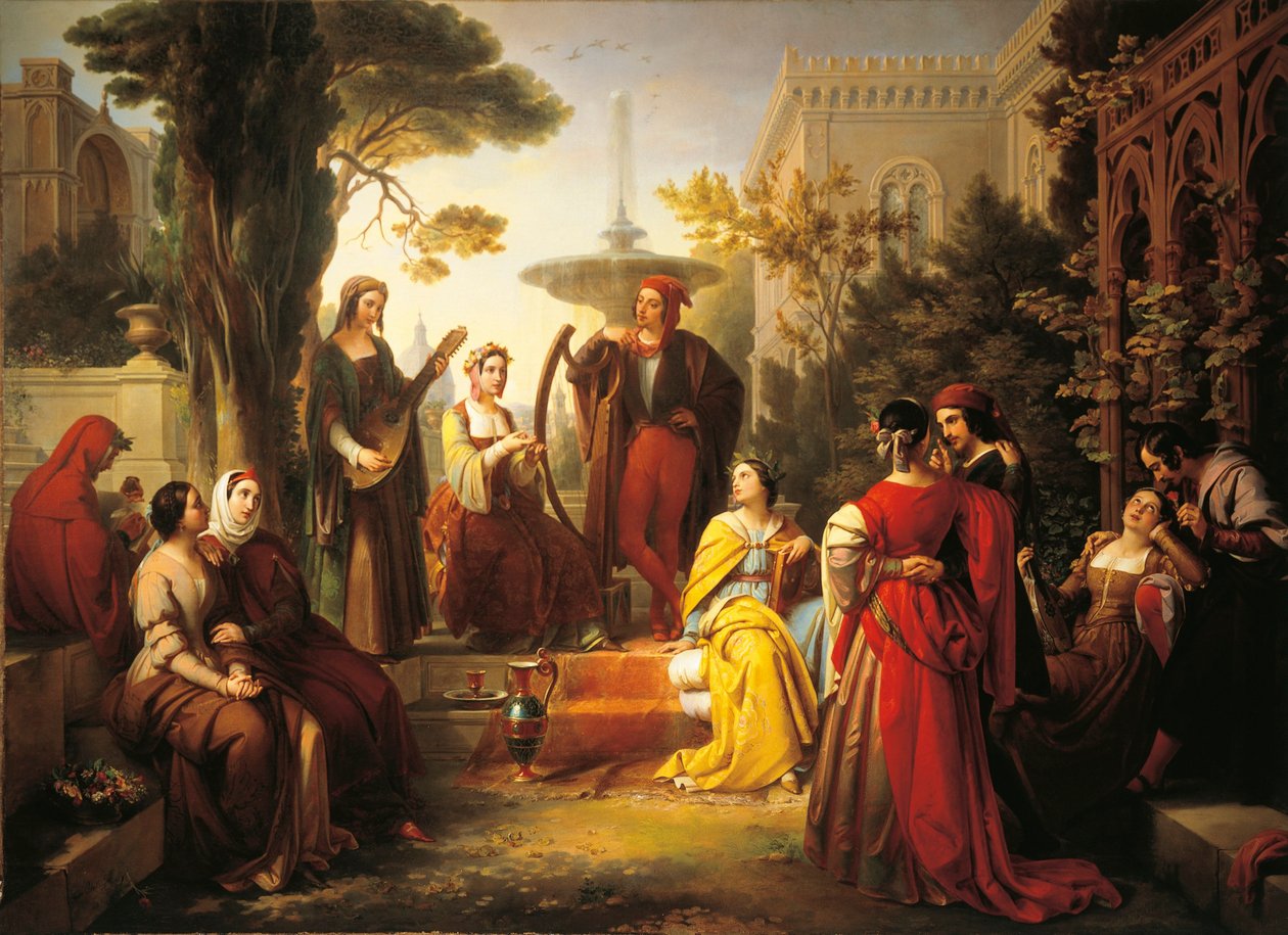 Narradores del Decamerón de Francesco Podesti