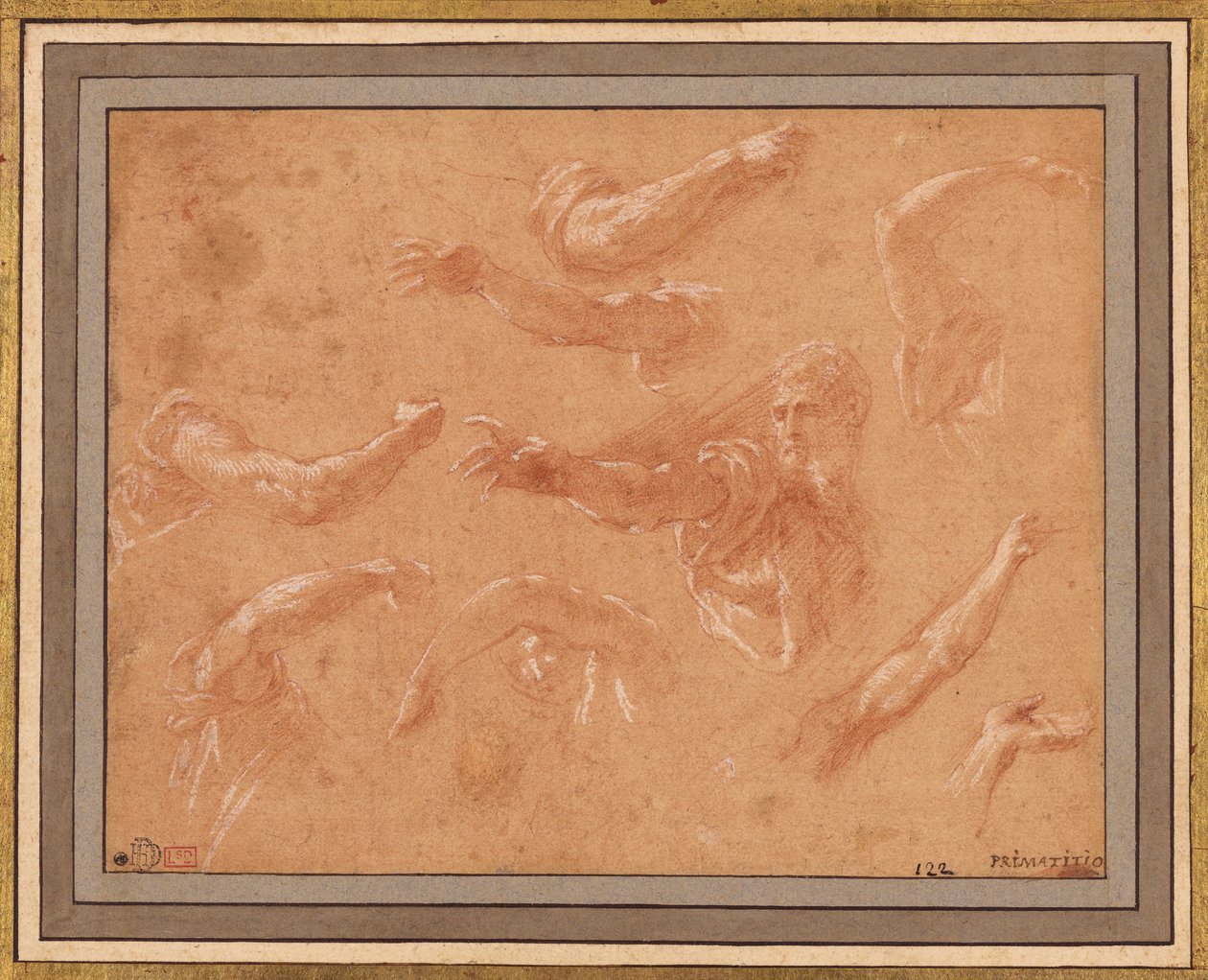 Studie von Gottvater mit Engeln de Francesco Primaticcio