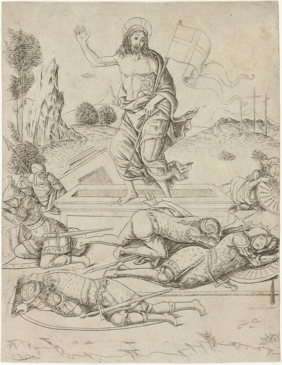 La Resurrección, lámina once de la Vida de la Virgen y Cristo de Francesco Rosselli
