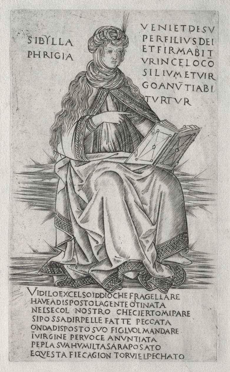 Las Sibilas: La Sibila Frigia, c. 1470-1480 de Francesco Rosselli