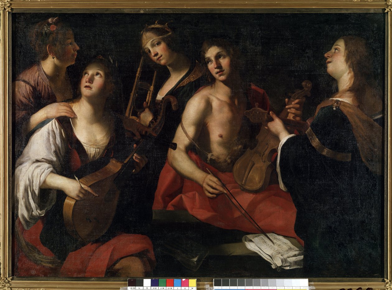 El Concierto (Concierto). Pintura de Francesco Rustici (hacia 1575-1626). Óleo sobre tela de Francesco Rustici