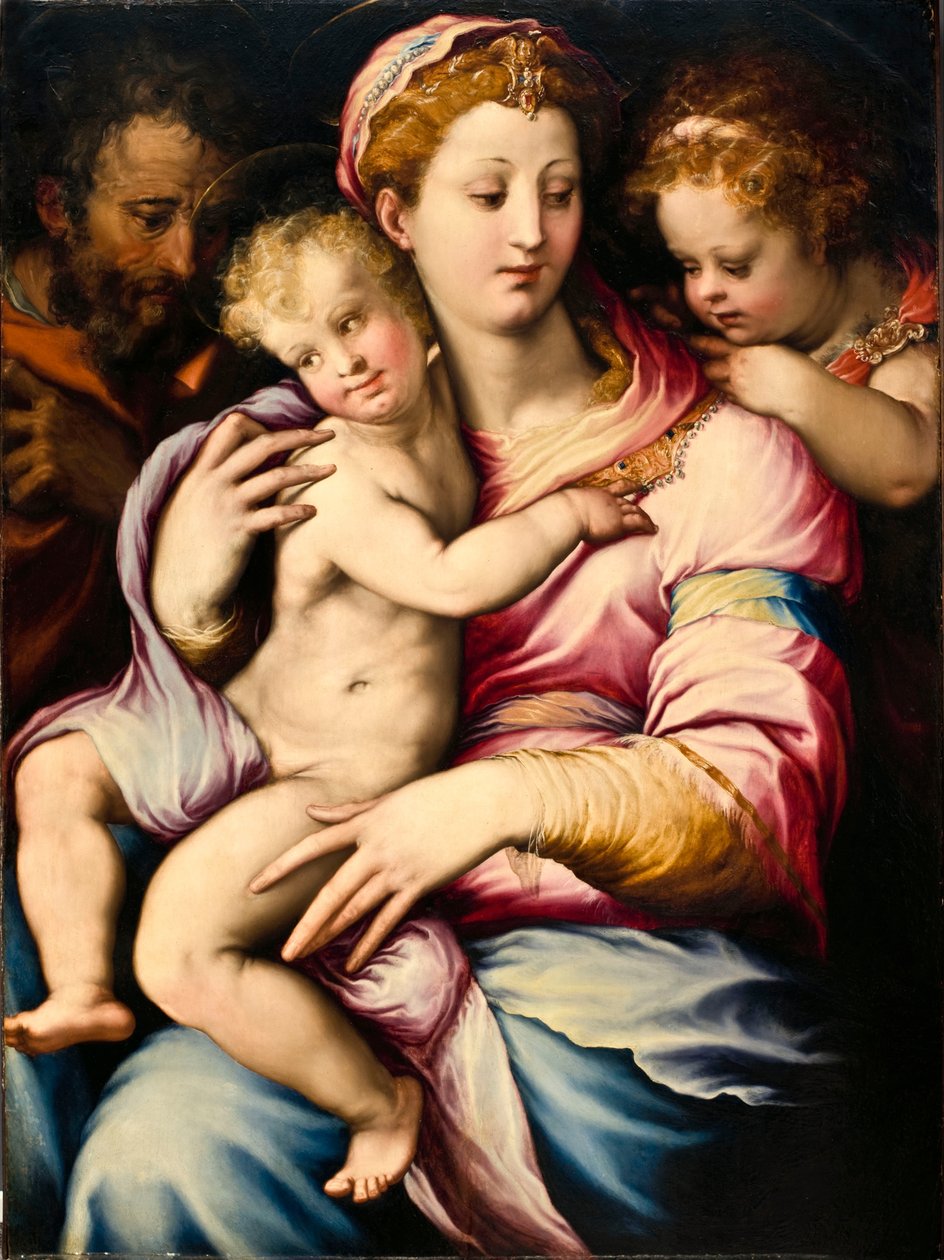 La Sagrada Familia con San Juan Bautista de Francesco Salviati