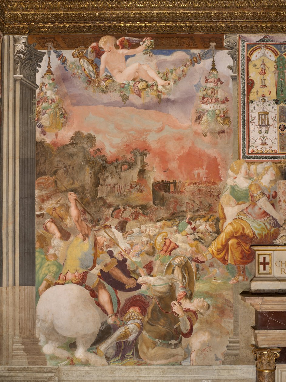 La derrota de los volscos de Francesco Salviati