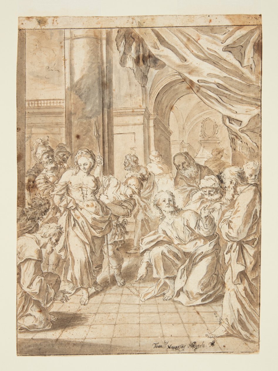 Cristo y la Mujer Adúltera de Francesco Saverio Mergolo