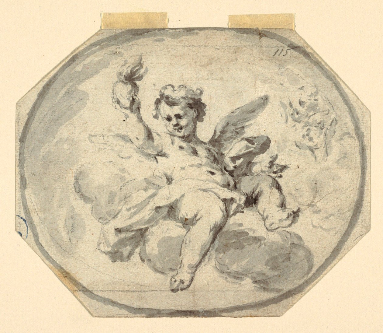 Dibujo, Diseño para un techo pintado, 1770-1800 de Francesco Saverio Mergolo
