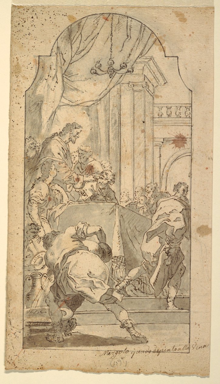 Dibujo, La Última Cena, 1746-86 de Francesco Saverio Mergolo