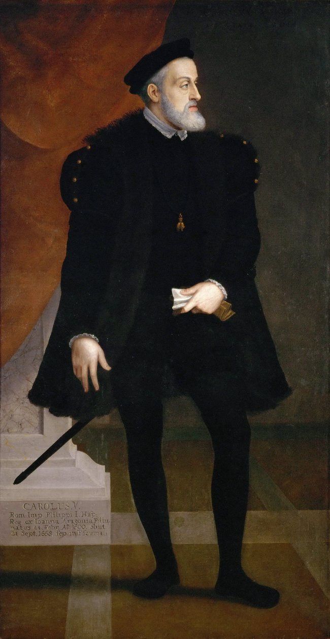 Retrato del Emperador Carlos V (1500-1558) por Francesco Terzio, c. 1550 de Francesco Terzio