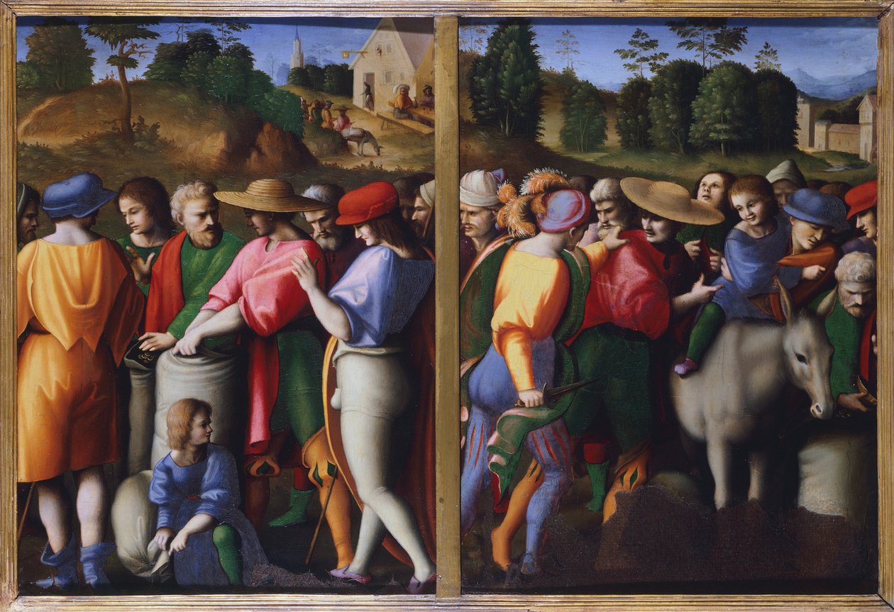Historias de José, de Bacchiacca (1494-1557), óleo sobre tabla, transferido a lienzo de Francesco Ubertini Il Bacchiacca
