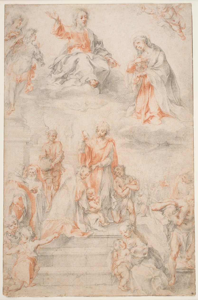 San Ansano bautizando a los sieneses, c.1593 de Francesco Vanni