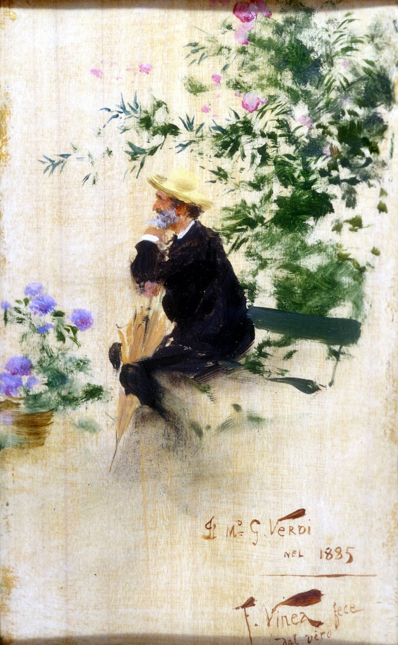 Retrato de Giuseppe Verdi. 1885. Museo della Scala, Milán. de Francesco Vinea