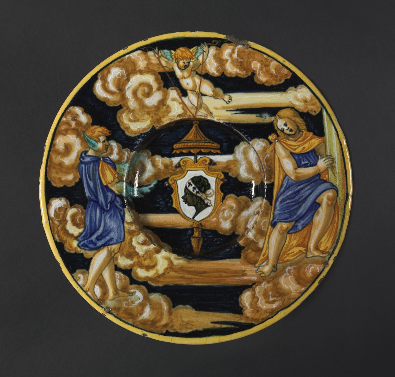 Plato con los brazos de la familia Pucci, 1532 de Francesco Xanto Avelli