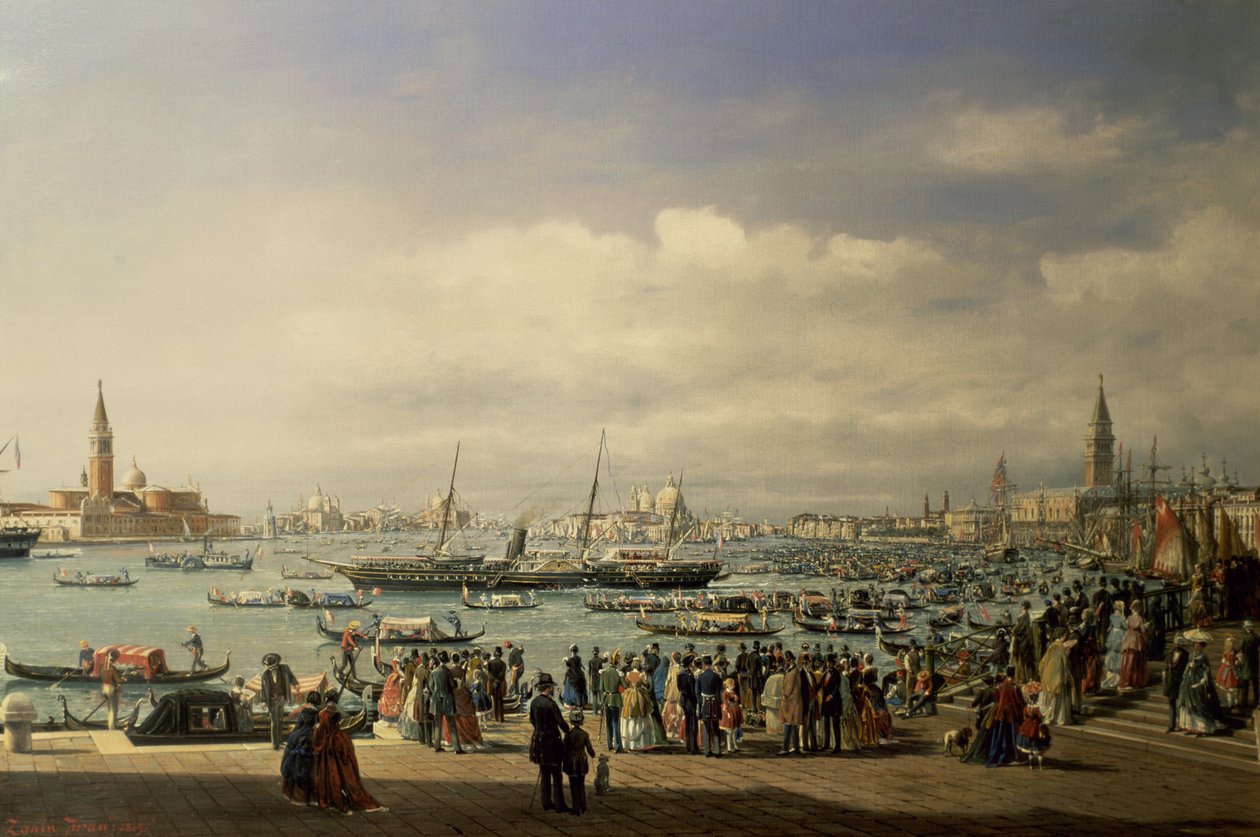 Llegada de Napoleón III a Venecia de Francesco Zanin