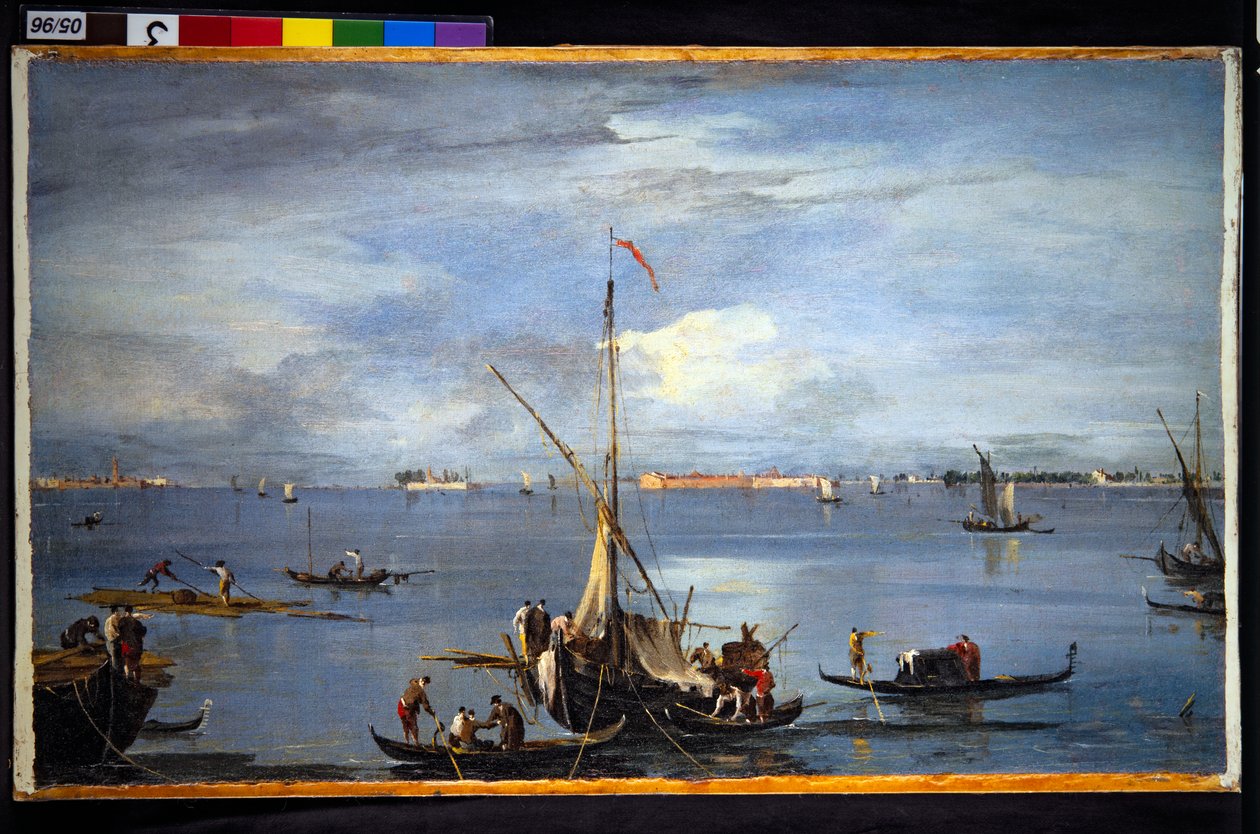Una vista en la laguna veneciana de Francesco and/or Gian Antonio (1699 1761) Guardi